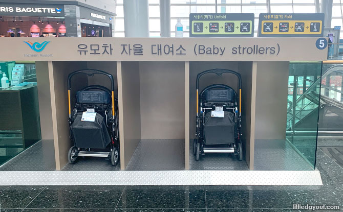 Free baby stroller rental service at Incheon Airport