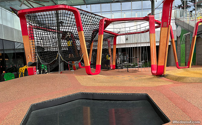 Jem Play Playground are hexagonal rubber trampolines