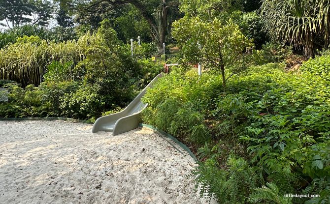 Jubilee Park: Nature & Play At The Fort Canning Park Playground 8 Slides at Jubilee Park playground in Fort Canning Park