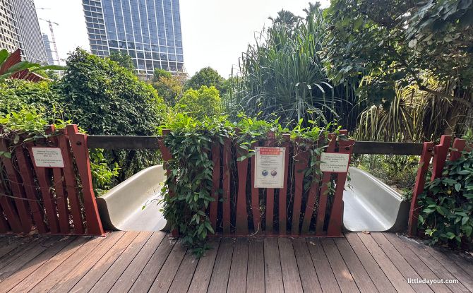 Jubilee Park: Nature & Play At The Fort Canning Park Playground 6 Slides in the slopes of Fort Canning Hill