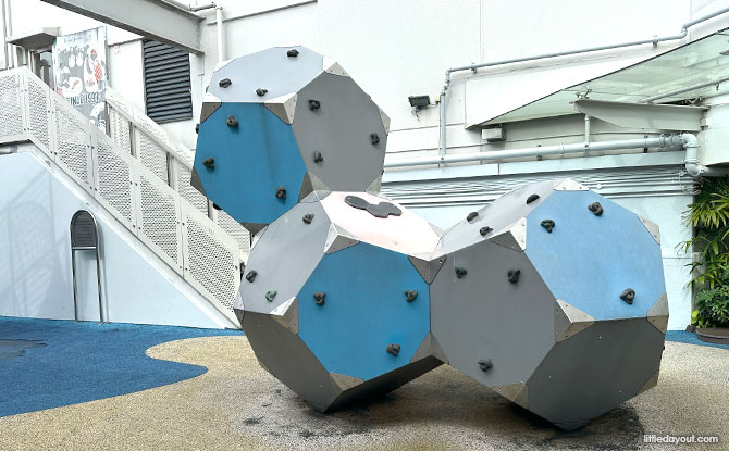 Climbing Boulders at the Roof Garden