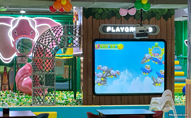 Jungle Gym SKS City Mall JBCC: Jungle-Themed Indoor Playground 4 pink elephant with its trunk being a curly, twisting slide
