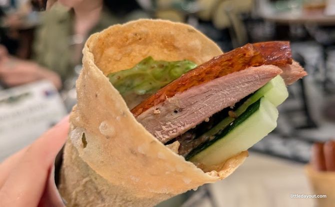 Kai Duck Review: Cantonese Roasts And Comfort Classics 4 Peking Duck Salad Hand Roll
