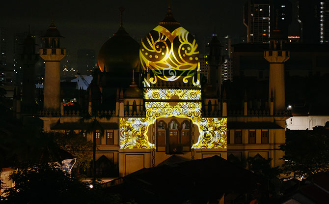 Sultan Mosque Light Show