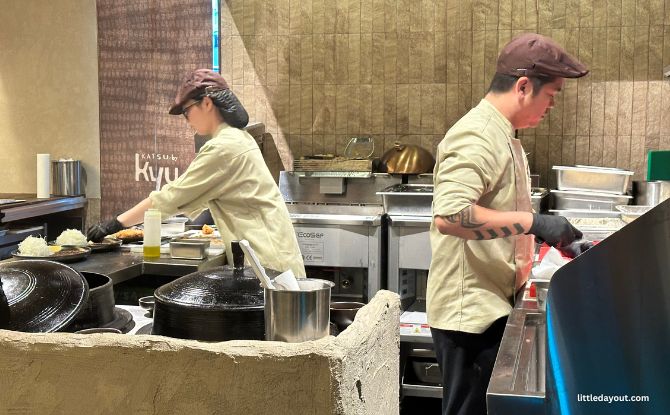 Katsu By Kyu: Singapore's 1st Tonkatsu Specialist Serving Jeju Pork Exclusively 2 open kitchen at Katsu By Kyu