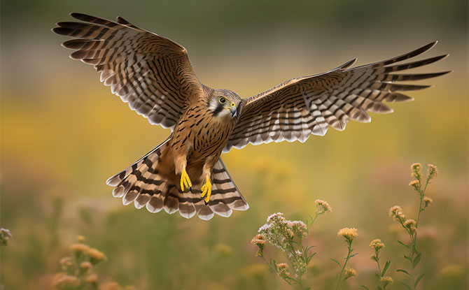 Animals starting with K - Kestrel