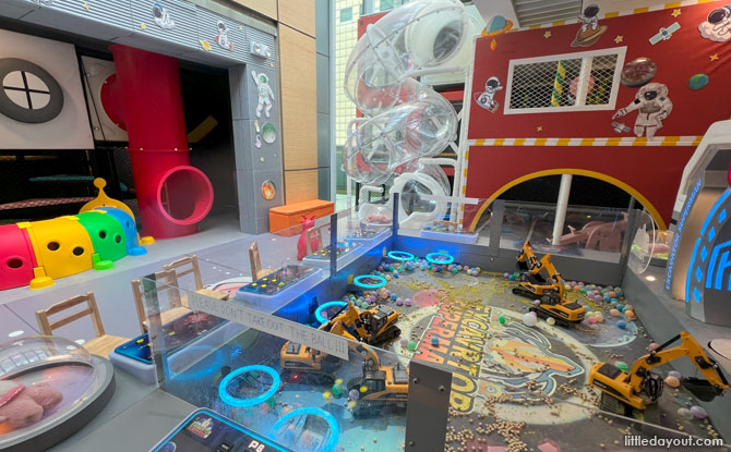 seat down robotics “claw machine” zone