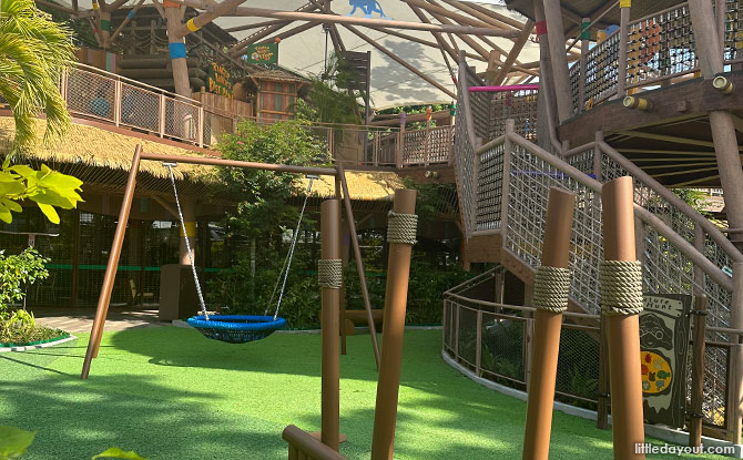 treehouse-themed playground at Kidzworld at Singapore Zoo