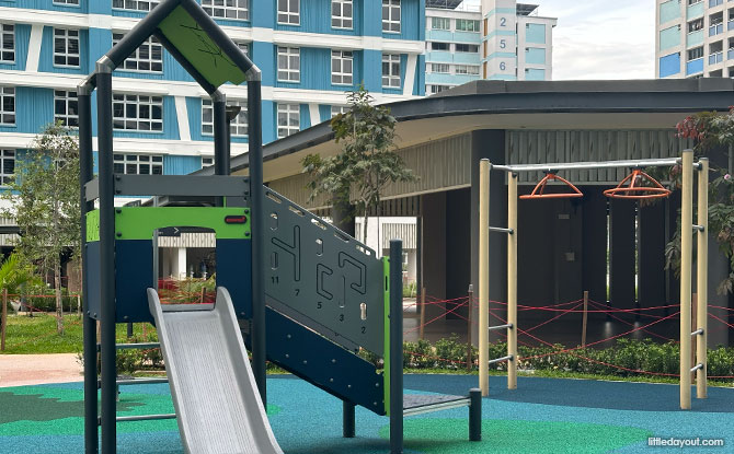 platform with a slide