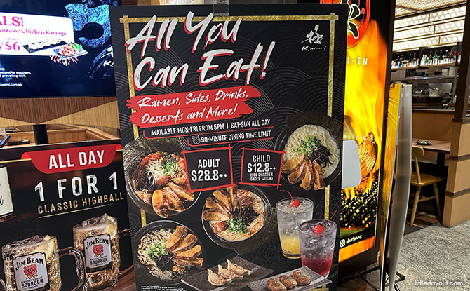 Kiwami Ramen Buffet at Guoco Tower Outlet Only