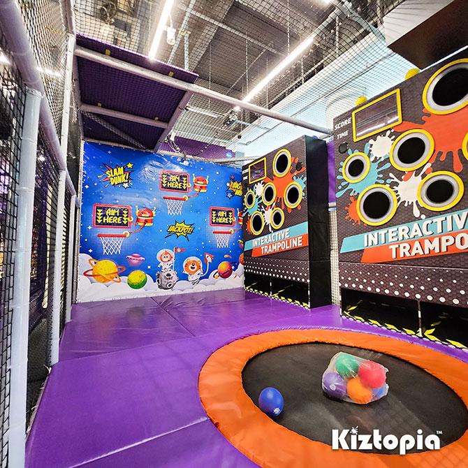 Interactive trampolines, Kiztopia Marina Square