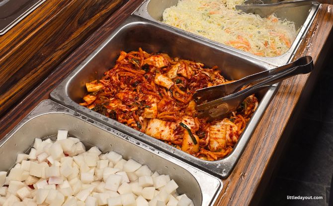 Kott-Don 360 Korean BBQ Restaurant Review 2 refillable Banchan, including Japchae, Pickled Radish, Kimchi and Fish Cake were of good quality and accompanied us throughout the meal.