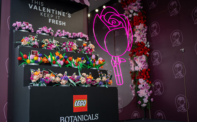 LEGO Botanicals Bloom Bar Pop-Up: Make & Take Activity & Floral Sets For Valentine's 2 LEGO Botanicals sets