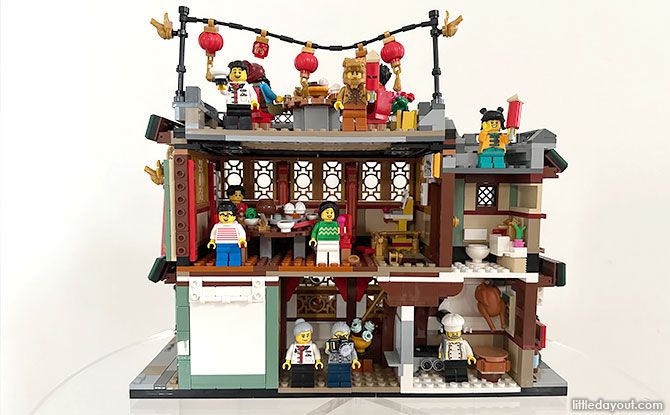 80113 LEGO Spring Festival Family Reunion Celebration features a traditional Chinese restaurant