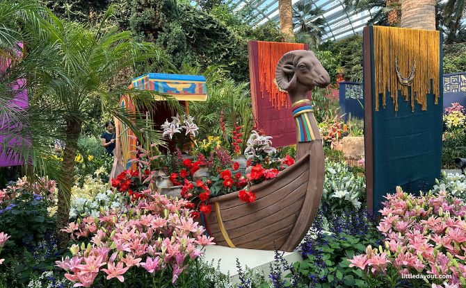 Lilytopia At Gardens By The Bay: First Ancient Egypt-Themed Floral Display With More Than 7,000 Plants 4 Solar Barque