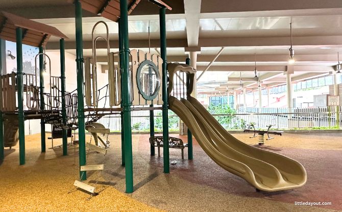 Limbang Shopping Centre Playground: Kampung-Inspired Play 2 sheltered balcony area
