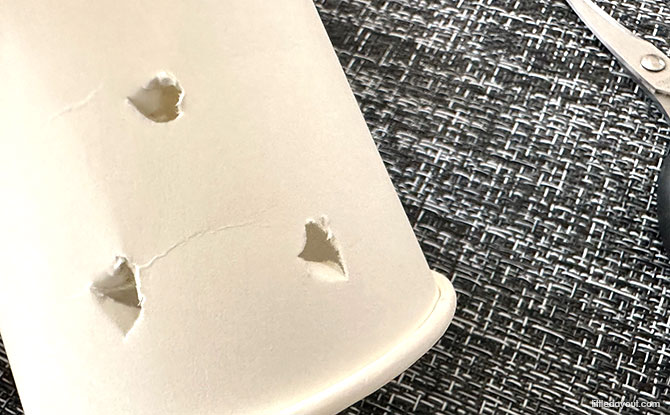 Lion Dance Craft (With Free Template) 3 Punch holes for the lion dance craft head