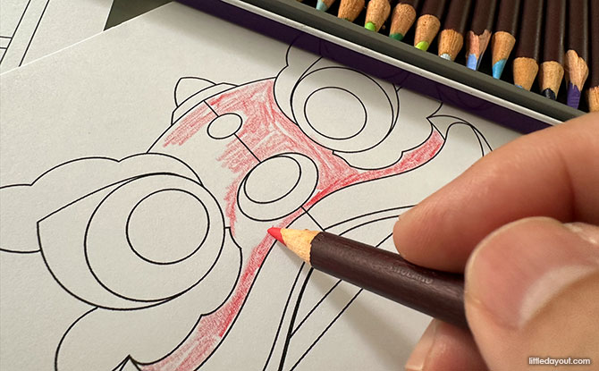 Lion Dance Craft (With Free Template) 7 Little Day Out's lion dance template