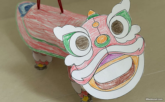 Lion Dance Craft (With Free Template) 11 get the lion to dance