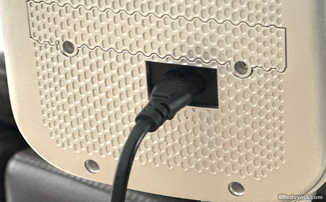 Insert the power socket into the projector rear