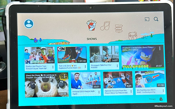 YouTube Kids app