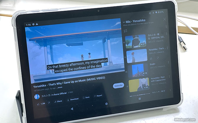 YouTube on the LUMOS Tablet
