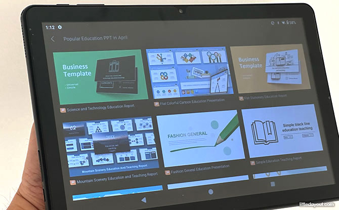 LUMOS Tablet with the WPS Office Apps