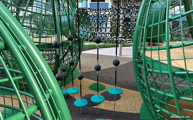 MacPherson Weave Playground: Watermelon, Sheltered Playground & More 6 climbing discs