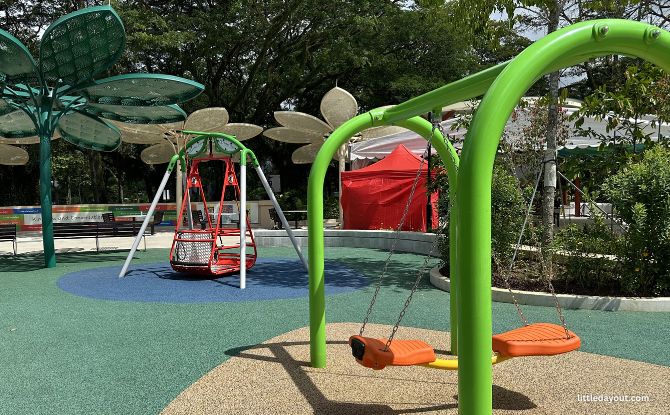 Magical Bridge Playground: Inclusive Play Inspired By Seed Dispersal At Sun Plaza Park 4 Inclusive Swings