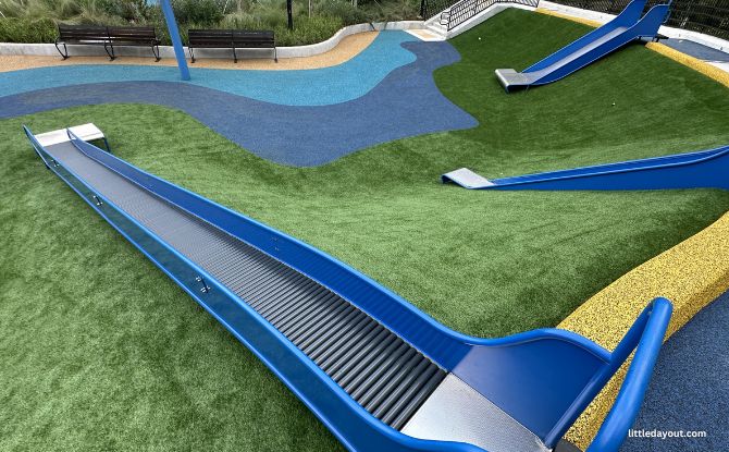 Magical Bridge Playground: Inclusive Play Inspired By Seed Dispersal At Sun Plaza Park 6 Water Dispersal Zone: Slides