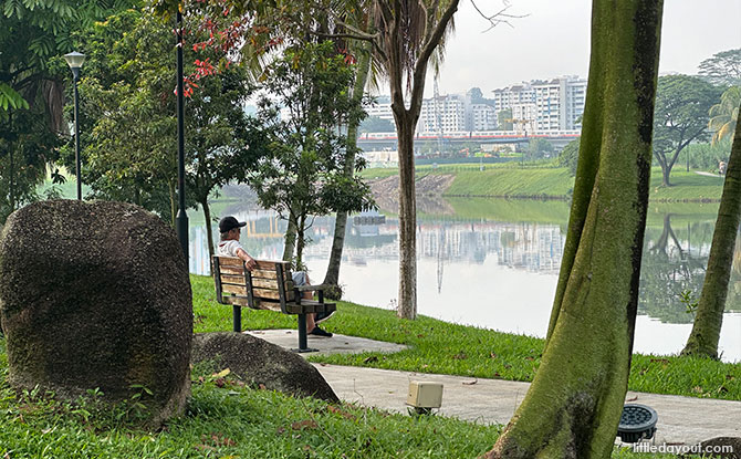 Enjoying the peace at Marsiling Park