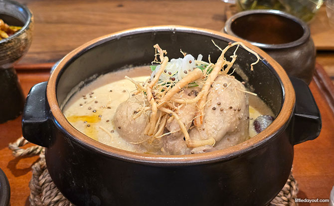 MODU Samgyetang: Korean Ginseng Chicken Soup Speciality Restaurant In Singapore 5 Perilla Seed samgyetang at MODU restaurant