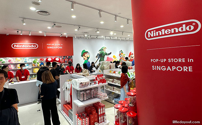 Merchandise at the Nintendo Pop-up Store Singapore