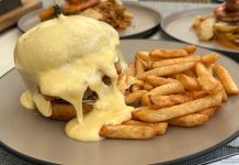 Cheese-Drenched Burger