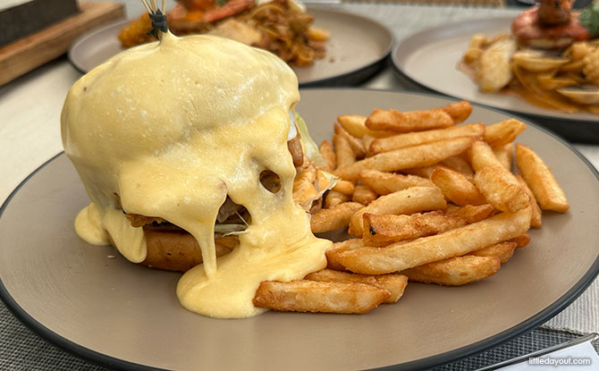 Cheese-Drenched Burger