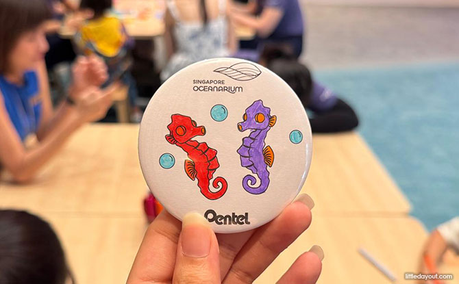 Ocean Kids Festival At Singapore Oceanarium: Hands-On Activities & Learning Experiences 2 Badge-Making Activity by Pentel Singapore