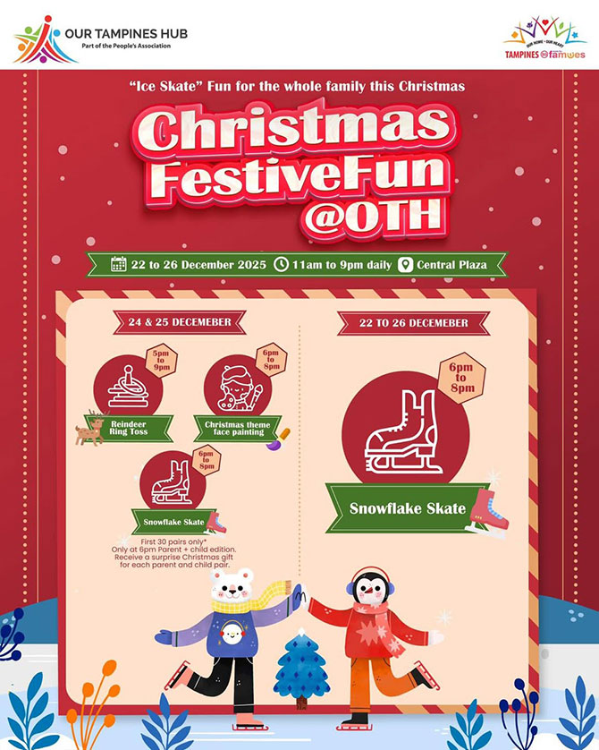 Things To Do This Christmas In Singapore 2025: Get Jolly & Celebrate The Festive Cheer 7 Christmas FestiveFun at Our Tampines Hub