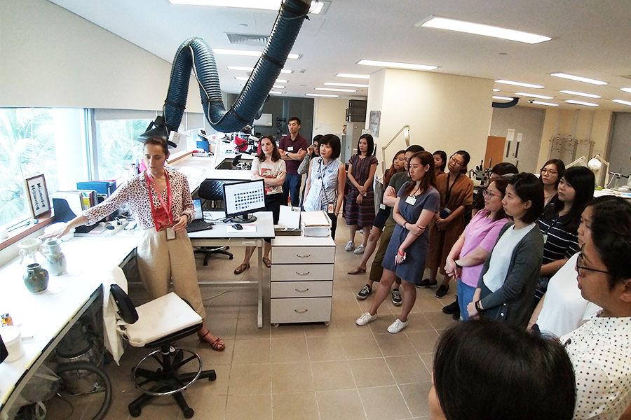 Then we learnt from the conservators about conservation science