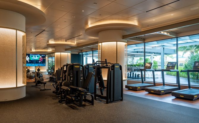 The gym was another unexpected highlight