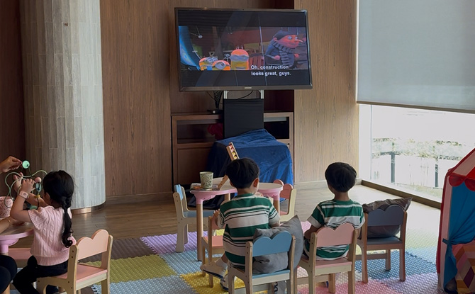 dedicated kids’ corner,