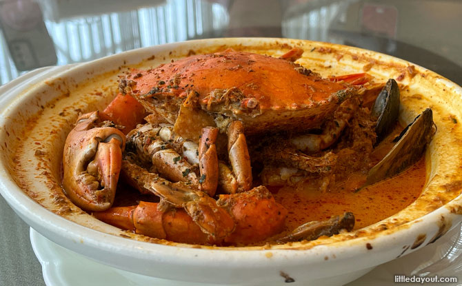 Stewed Assorted Seafood in Singapore Laksa Broth from Seafood Paradise