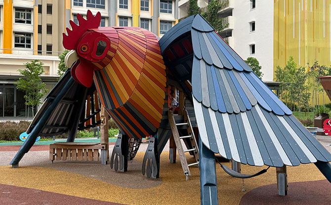 Toddler Play Zone – The Giant Rooster at the Parc Flora @ Tengah Playground