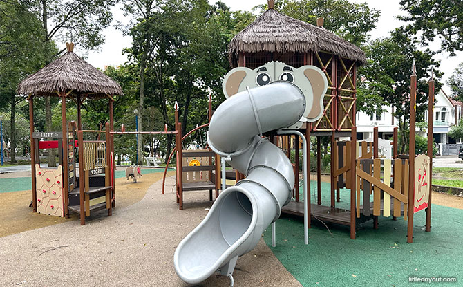 Parry Road Playground: Tribal Playground With An Elephant! Parry Road Playground: Tribal Playground With An Elephant!