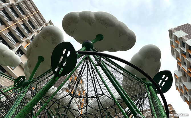 Clouds at the top of the playground
