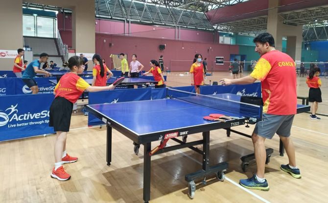 Play As One Sports Fiesta @ Oasis Terraces & Northshore Plaza: Celebrate National Day With Fun Activities On 25 Jul & 2 Aug 2 Play As One Sports Fiesta Highlights - Table Tennis Clinic