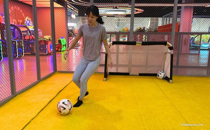 PlayOn: Digital Sports & Entertainment At Downtown East With 20+ Experiences 6 football cage