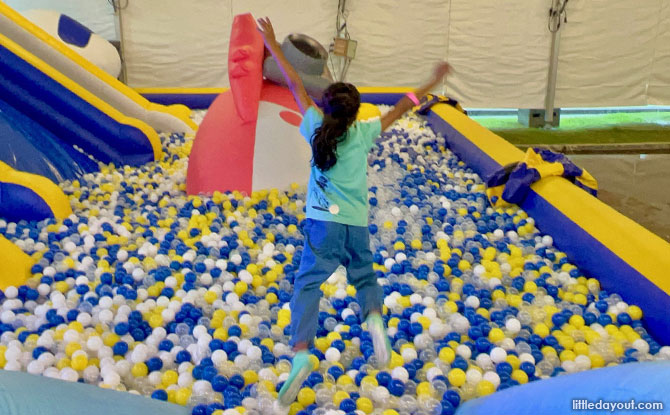 Fun at the inflatable park