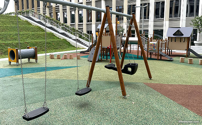Swings and More at the Punggol Coast Hawker Centre Playground
