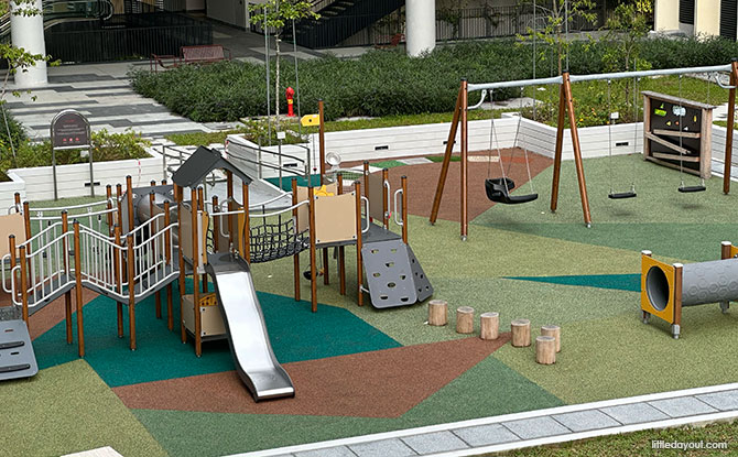 Finding the Punggol Coast Hawker Centre Playground at Punggol Digital District. 