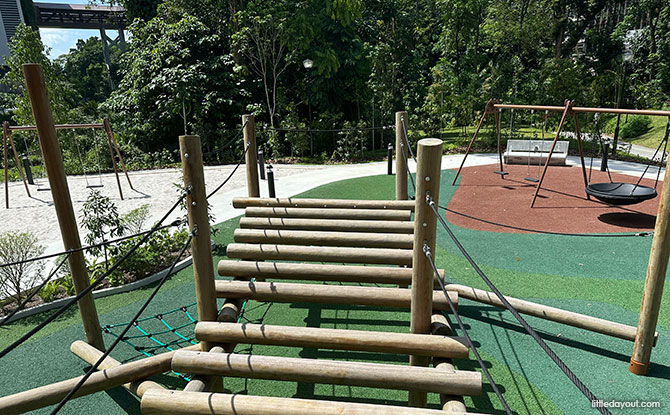 Punggol Heritage Trail: Adventure Playground & Connections With The Past 4 elevated log bridge